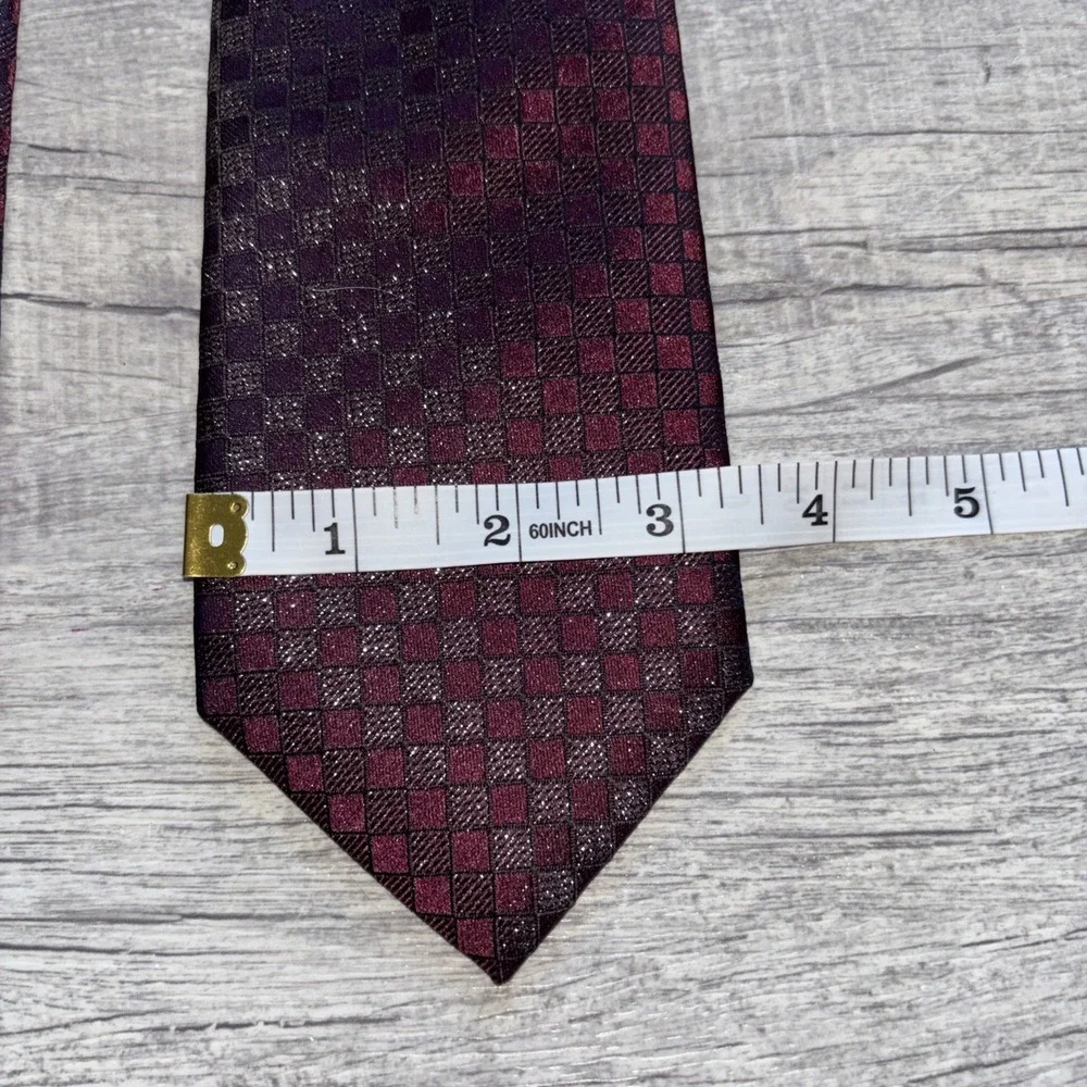 Imani Uomo Burgundy Jacquard Silk Tie